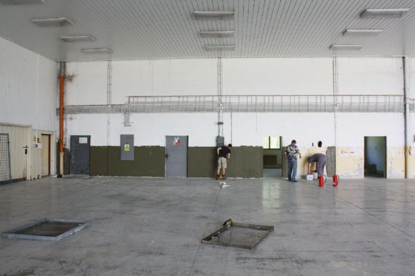 Hangar3-vnitřek hangáru při rekonstrukci