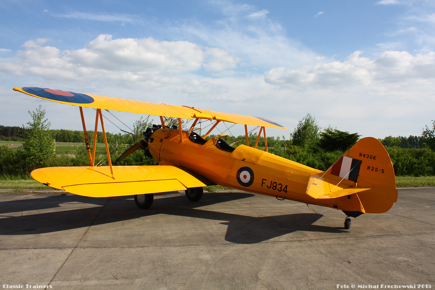 Stearman N43GK v novém zbarvení RAF !!!
